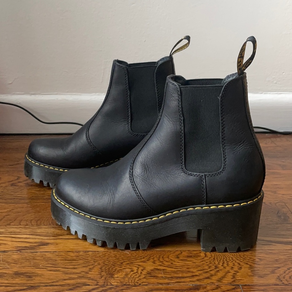 Dr. Marten’s ROMETTY LEATHER PLATFORM CHELSEA BOOTS
